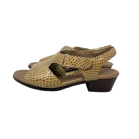 SAS Tan Croc Embossed leather Women’s Sandals size: 9 - Picture 9 of 9